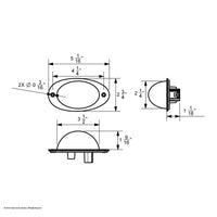 7 LED Turn Signal Light For 2008-2017 Freightliner Cascadia w/ Dome Lens - Amber LEDs (Amber or White Lens)