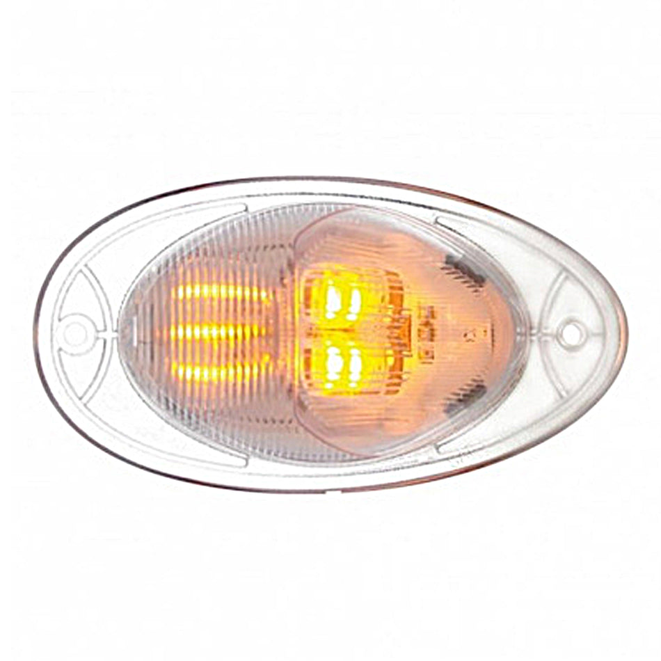 7 LED Turn Signal Light For 2008-2017 Freightliner Cascadia w/ Dome Lens - Amber LEDs (Amber or White Lens)