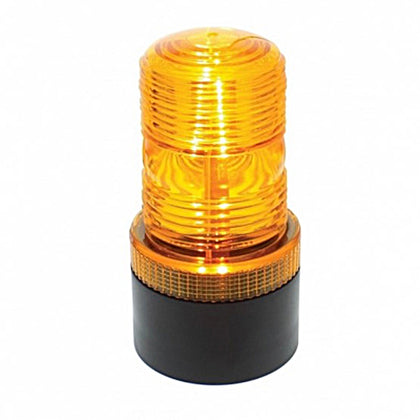 3 High Power LED Micro Beacon Light - Magnet or Permanent Mount - Amber LEDs (Amber Lens)
