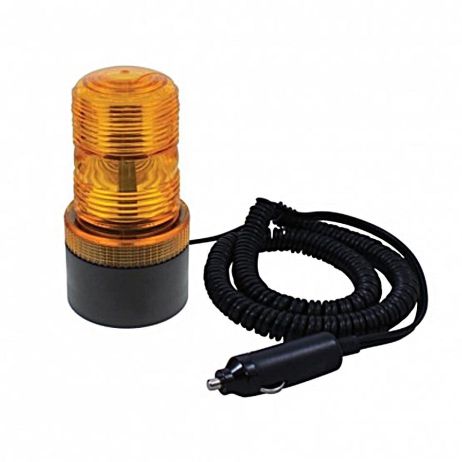 3 High Power LED Micro Beacon Light - Magnet or Permanent Mount - Amber LEDs (Amber Lens)