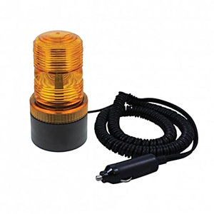 3 High Power LED Micro Beacon Light - Magnet or Permanent Mount - Amber LEDs (Amber Lens)