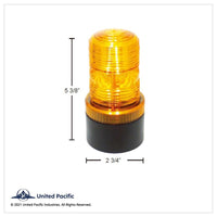 3 High Power LED Micro Beacon Light - Magnet or Permanent Mount - Amber LEDs (Amber Lens)
