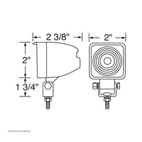 United Pacific - 1 High Power 10-Watt LED Square Mini Work Light - 800 Lumens