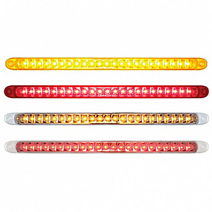 23 SMD LED 17-1/4" Reflector Turn Signal Light Bar Only (Stop, Turn & Tail) - Amber or Red LEDs (Amber, Red or Clear Lens)