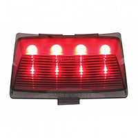 United Pacific - 8 LED Fender Tip Light For Harley Motorcycle - Red LEDs (Smoke Lens)