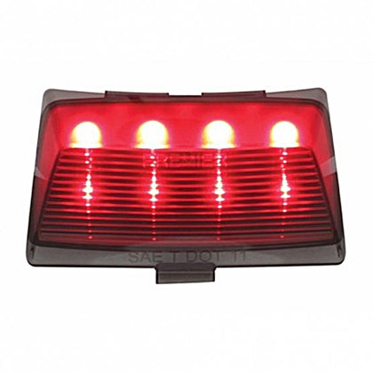 United Pacific - 8 LED Fender Tip Light For Harley Motorcycle - Red LEDs (Smoke Lens)