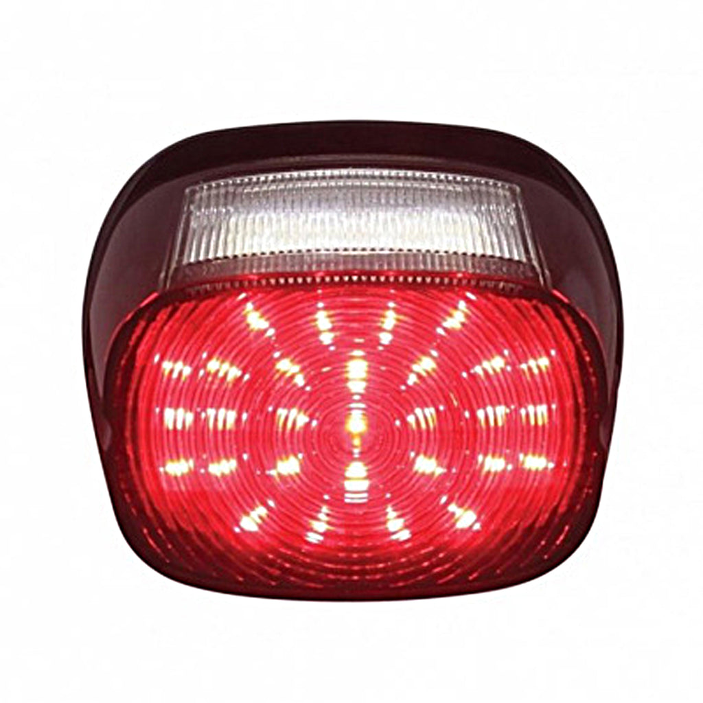 29 LED Tail Light For Harley Motorcycle With 4 LED License Light - Red LEDs (Smoke Lens)