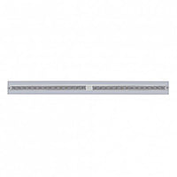 Chrome Top Mud Flap Plate With Two 14 LED 24" Light Bars - Red LEDs (Red, Clear or Chrome)