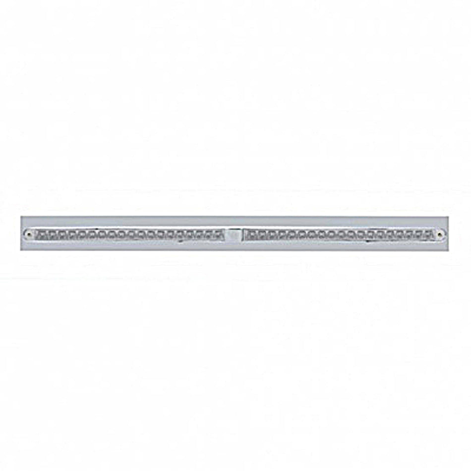 Chrome Top Mud Flap Plate With Two 19 LED 24" Reflector Light Bars - Red LEDs (Red or Clear Lens)