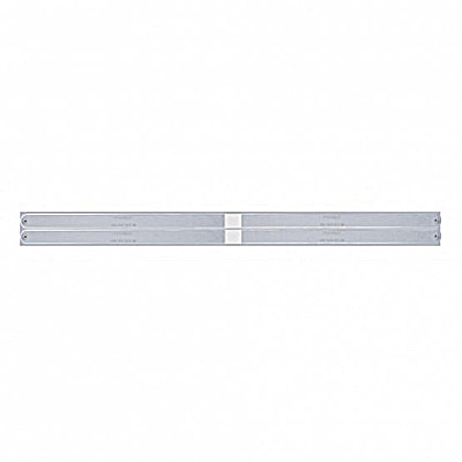 Chrome Top Mud Flap Plate With Four 14 LED 24" Light Bars - Red LEDs (Red, Clear or Chrome Lens)