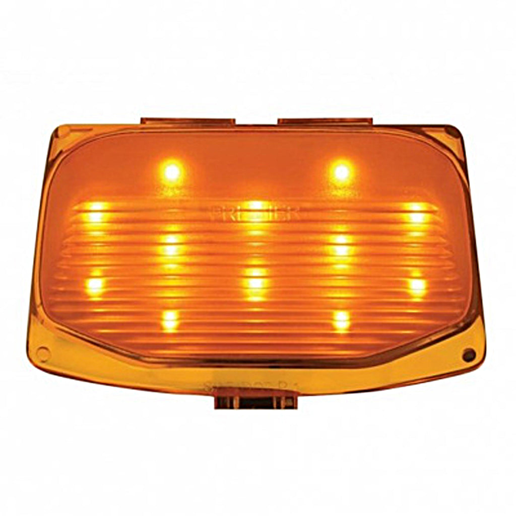 12 LED Front Fender Tip Light For Harley Motorcycle - Amber LEDs (Amber or Smoke Lens)