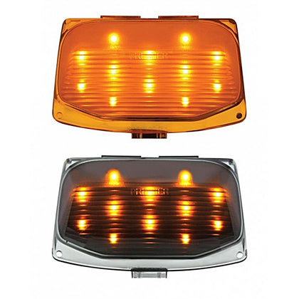 12 LED Front Fender Tip Light For Harley Motorcycle - Amber LEDs (Amber or Smoke Lens)