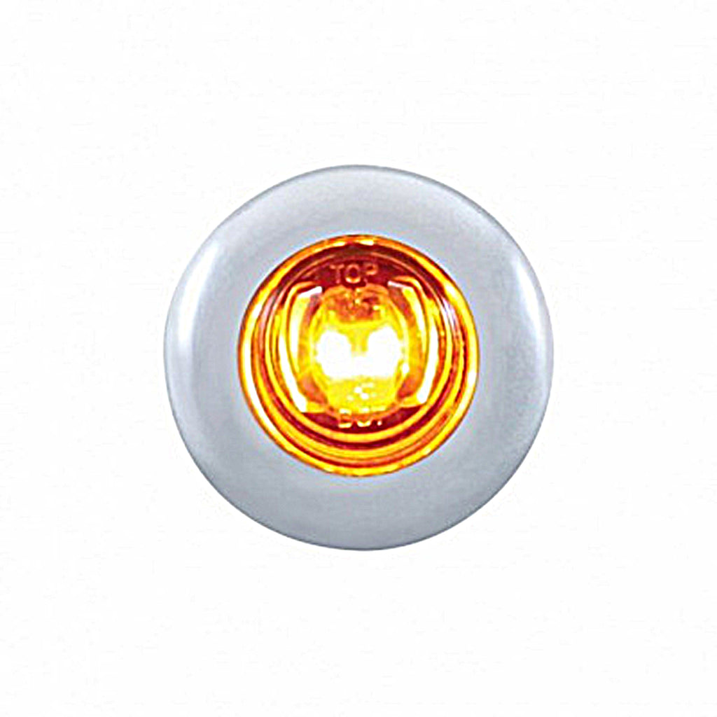 2 LED 3/4" Mini Light With Bezel Clearance/Marker Light - Amber or Red LEDs (Amber, Red or Clear Lens)