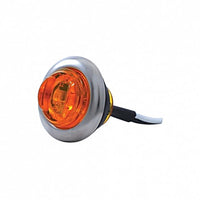 2 LED 3/4" Mini Light With Bezel Clearance/Marker Light - Amber or Red LEDs (Amber, Red or Clear Lens)