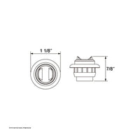 2 LED 3/4" Mini Light With Bezel Clearance/Marker Light - Amber or Red LEDs (Amber, Red or Clear Lens)