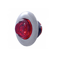 2 LED 3/4" Mini Light With Bezel Clearance/Marker Light - Amber or Red LEDs (Amber, Red or Clear Lens)