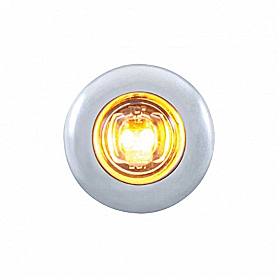 2 LED 3/4" Mini Light With Bezel Clearance/Marker Light - Amber or Red LEDs (Amber, Red or Clear Lens)