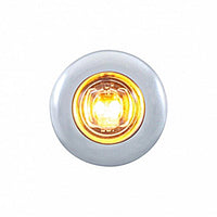 2 LED 3/4" Mini Light With Bezel Clearance/Marker Light - Amber or Red LEDs (Amber, Red or Clear Lens)