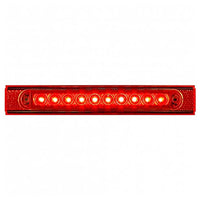 10 LED Conspicuity Reflector Plate Light With Red Reflector - Red LEDs (Red or Clear Lens)
