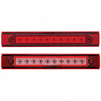 10 LED Conspicuity Reflector Plate Light With Red Reflector - Red LEDs (Red or Clear Lens)