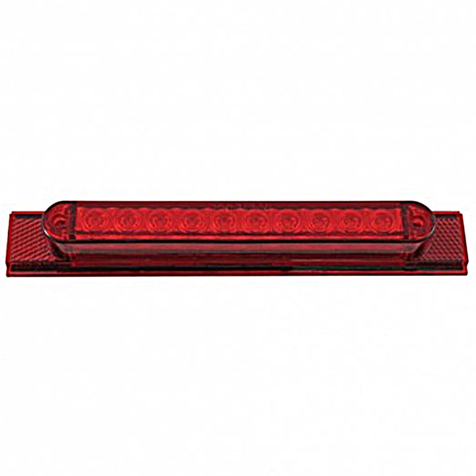 10 LED Conspicuity Reflector Plate Light With Red Reflector - Red LEDs (Red or Clear Lens)