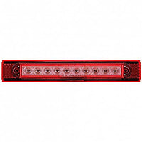 10 LED Conspicuity Reflector Plate Light With Red Reflector - Red LEDs (Red or Clear Lens)