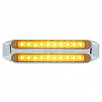 Dual 10 LED 6-1/2" Turn Signal Light Bars - Amber or Red LEDs (Amber, Red or Clear Lens)