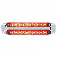 Dual 10 LED 6-1/2" Turn Signal Light Bars - Amber or Red LEDs (Amber, Red or Clear Lens)