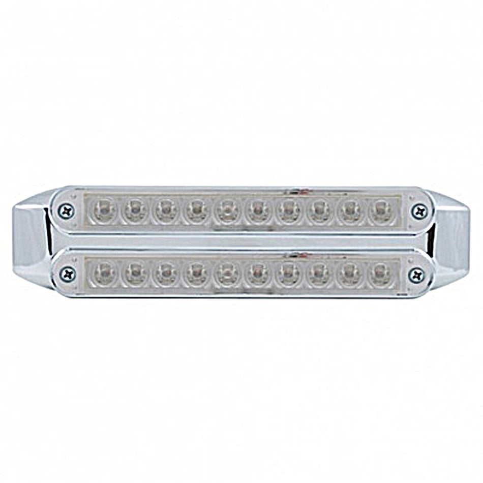 Dual 10 LED 6-1/2" Turn Signal Light Bars - Amber or Red LEDs (Amber, Red or Clear Lens)