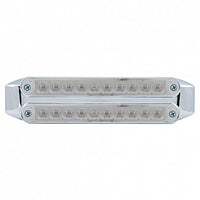 Dual 10 LED 6-1/2" Turn Signal Light Bars - Amber or Red LEDs (Amber, Red or Clear Lens)