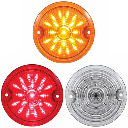 21 LED 3-1/4" Signal Light For Harley Motorcycle With 1156 Plug - Amber or Red LEDs (Amber, Red or Clear Lens)