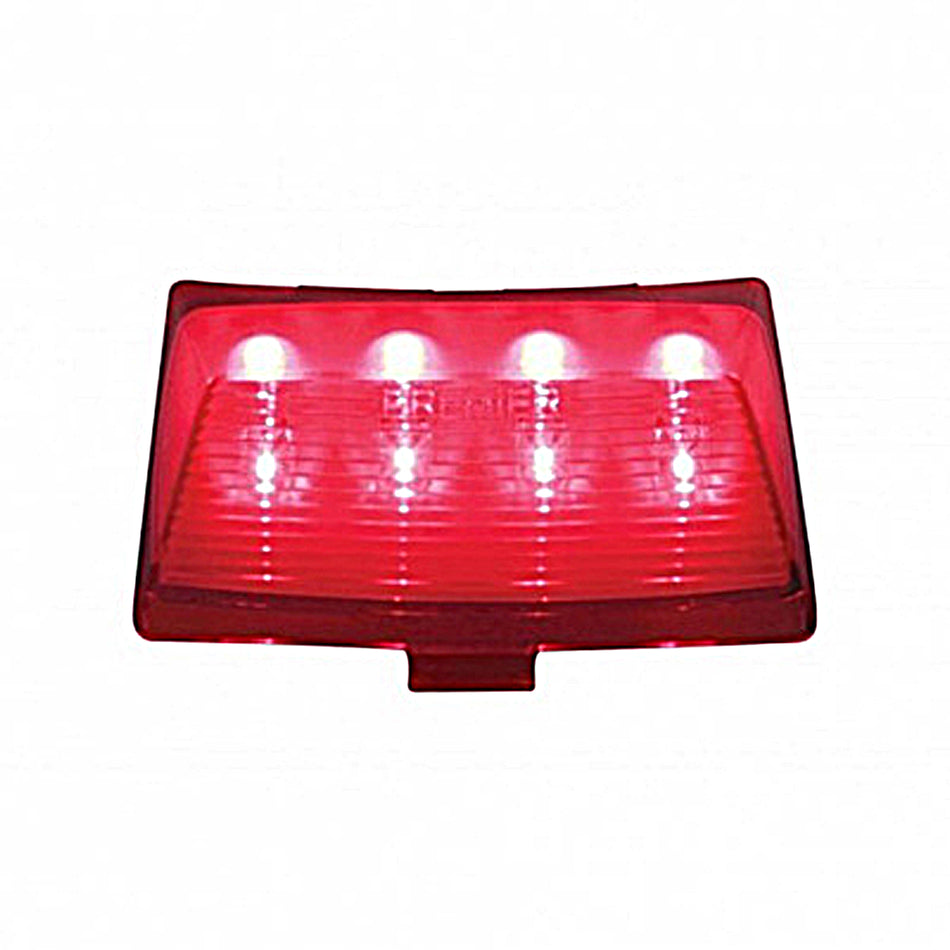 United Pacific - 8 LED Fender Tip Light For Harley Motorcycle - Red LEDs (Red Lens)