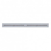 Chrome Top Mud Flap Plate With Two 14 LED 12" Light Bars - Red LEDs (Red, Clear or Chrome Lens)