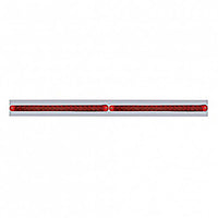 Chrome Top Mud Flap Plate With Two 19 LED 12" Reflector Light Bars - Red LEDs (Red or Clear Lens)