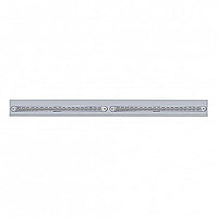 Chrome Top Mud Flap Plate With Two 19 LED 12" Reflector Light Bars - Red LEDs (Red or Clear Lens)