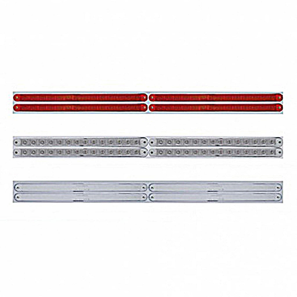 Chrome Top Mud Flap Plate With Four 14 LED 12