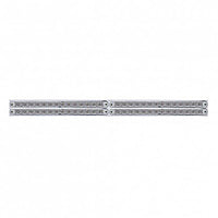 Chrome Top Mud Flap Plate With Four 14 LED 12" Light Bars - Red LEDs (Red, Clear or Chrome Lens)