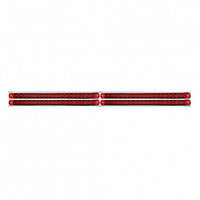 Chrome Top Mud Flap Plate With Four 19 LED 12" Reflector Light Bars - Red LEDs (Red or Clear Lens)