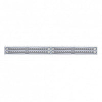 Chrome Top Mud Flap Plate With Four 19 LED 12" Reflector Light Bars - Red LEDs (Red or Clear Lens)