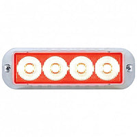 United Pacific - 4 LED Warning Light - Red, White or White & Amber LEDs