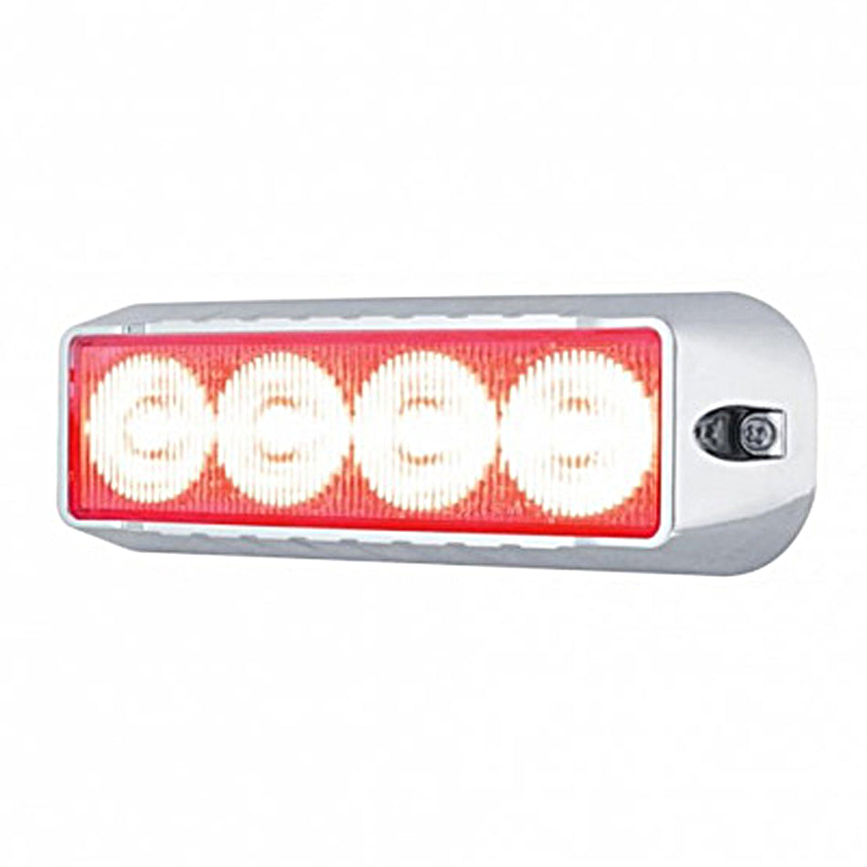 United Pacific - 4 LED Warning Light - Red, White or White & Amber LEDs