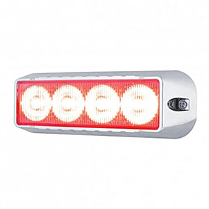 United Pacific - 4 LED Warning Light - Red, White or White & Amber LEDs