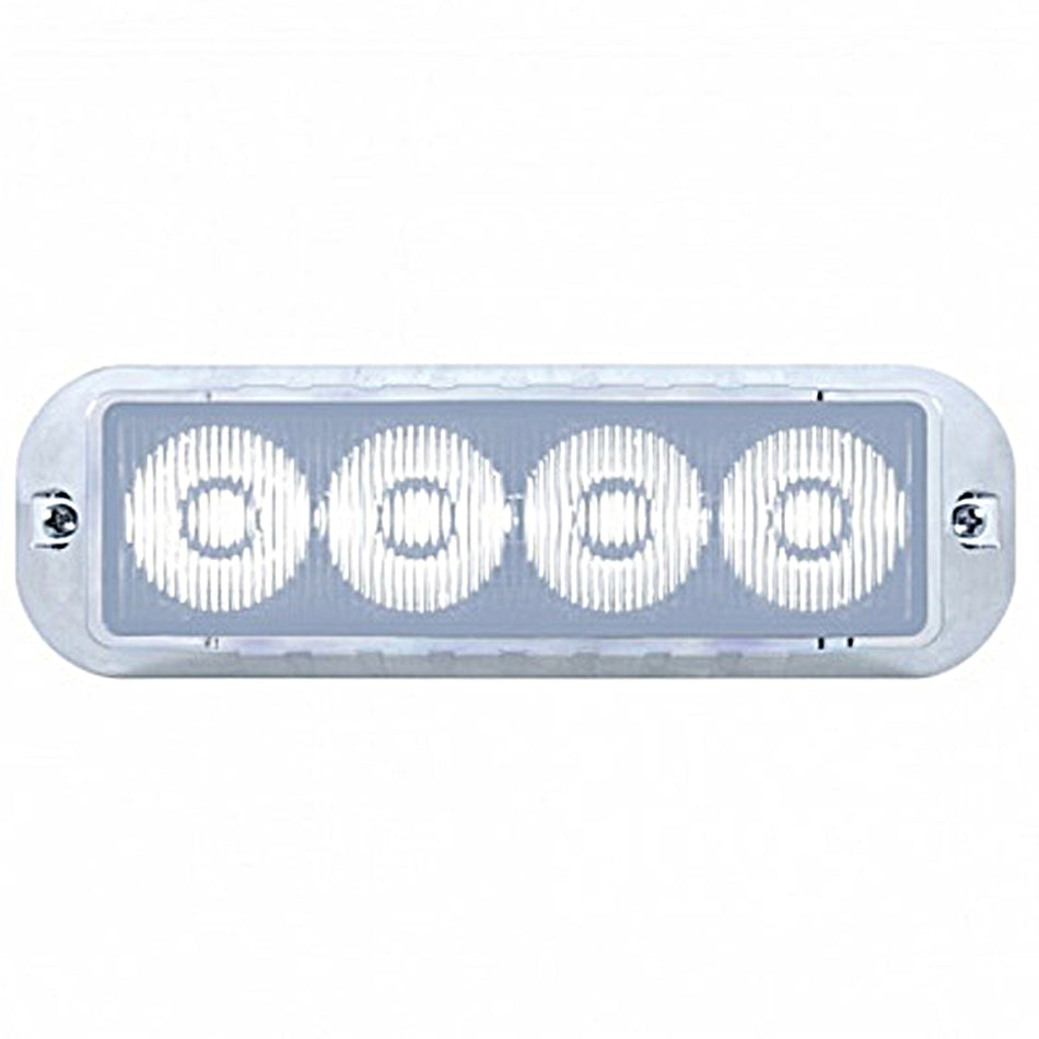 United Pacific - 4 LED Warning Light - Red, White or White & Amber LEDs