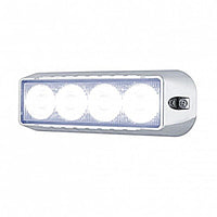 United Pacific - 4 LED Warning Light - Red, White or White & Amber LEDs
