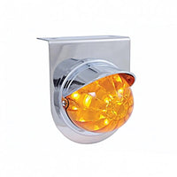 Stainless Light Bracket With 17 LED Dual Function Watermelon Light & Visor - Amber or Red LEDs (Amber, Dark Amber, Red or Clear Lens)