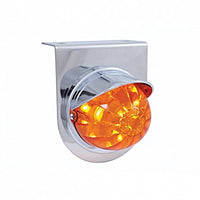 Stainless Light Bracket With 17 LED Dual Function Watermelon Light & Visor - Amber or Red LEDs (Amber, Dark Amber, Red or Clear Lens)