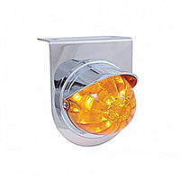 Stainless Light Bracket With 17 LED Watermelon Light & Visor - Amber or Red LEDs (Amber, Red or Clear Lens)