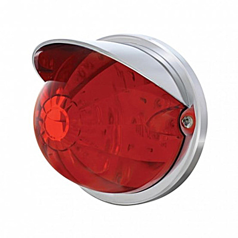 17 LED Dual Function Watermelon Flush Mount Kit With Visor - Amber or Red LEDs (Amber, Red or Clear Lens)