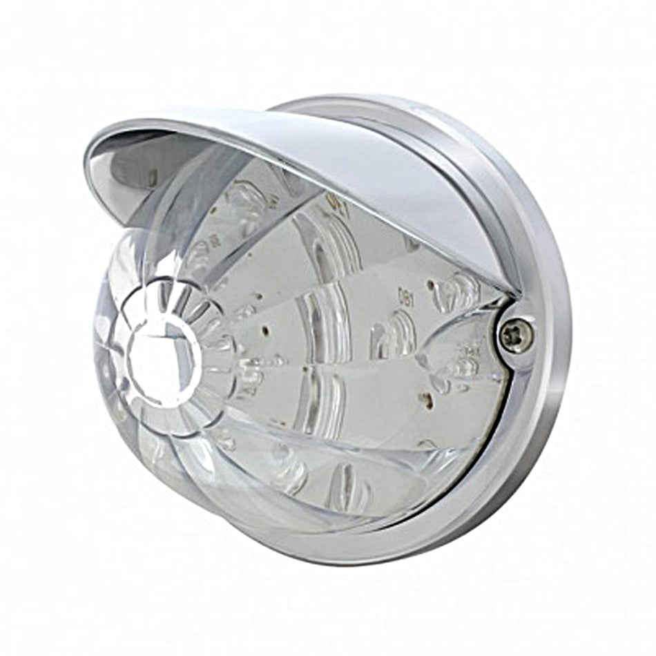 17 LED Watermelon Flush Mount Kit With Visor - Amber or Red LEDs (Amber, Dark Amber, Red or Clear Lens)
