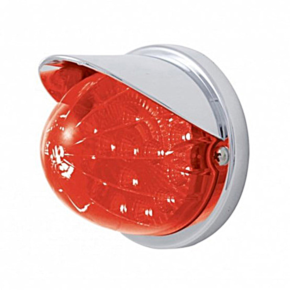 17 LED Reflector Watermelon Flush Mount Kit With Visor - Amber or Red LEDs (Amber, Red or Clear Lens)